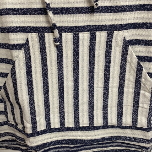 LAmade Womens stripe 3/4 length sleeve hooded top size S - Picture 5 of 6